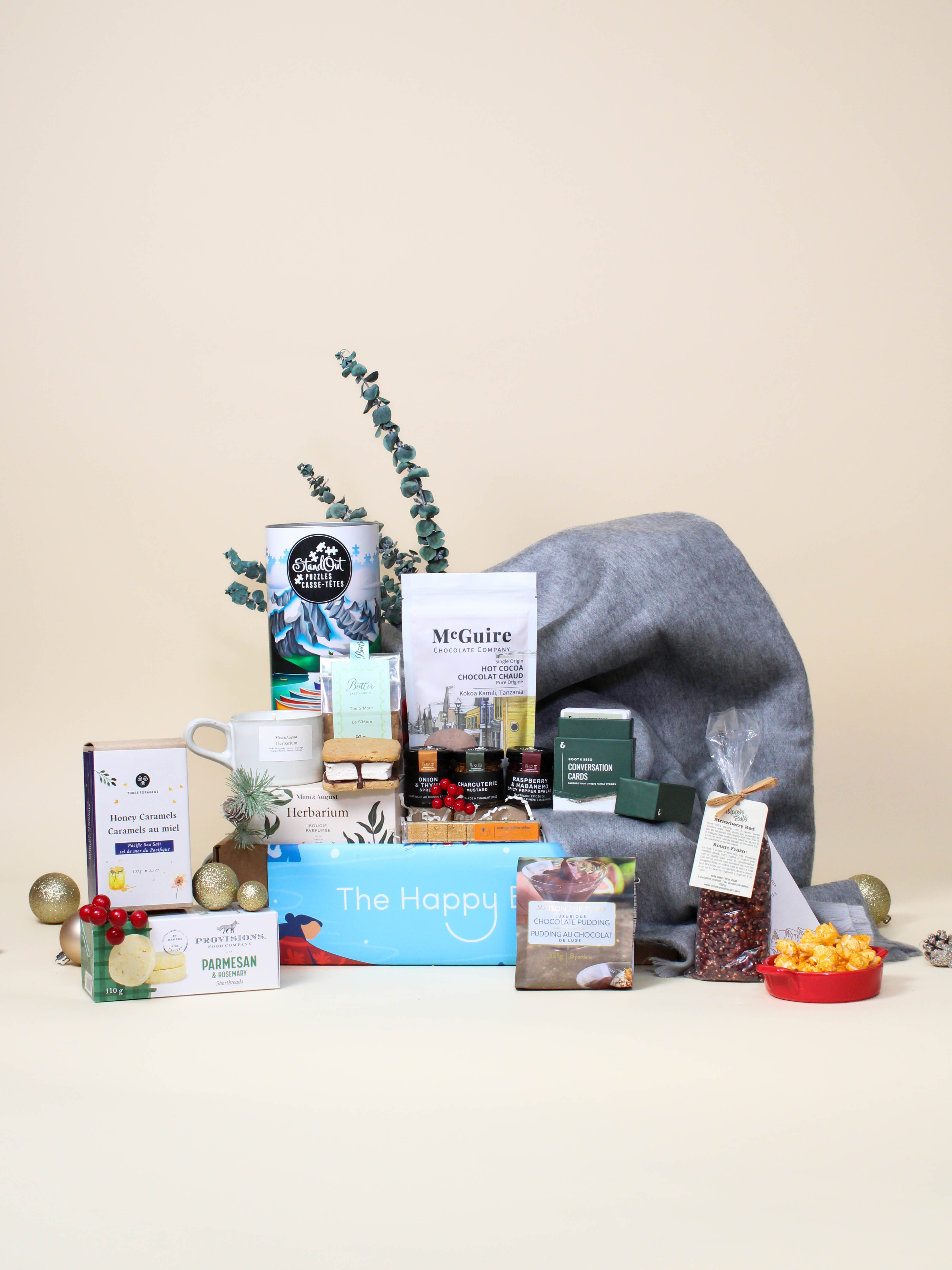 family gift box canada with snacks, games, and activities for all ages