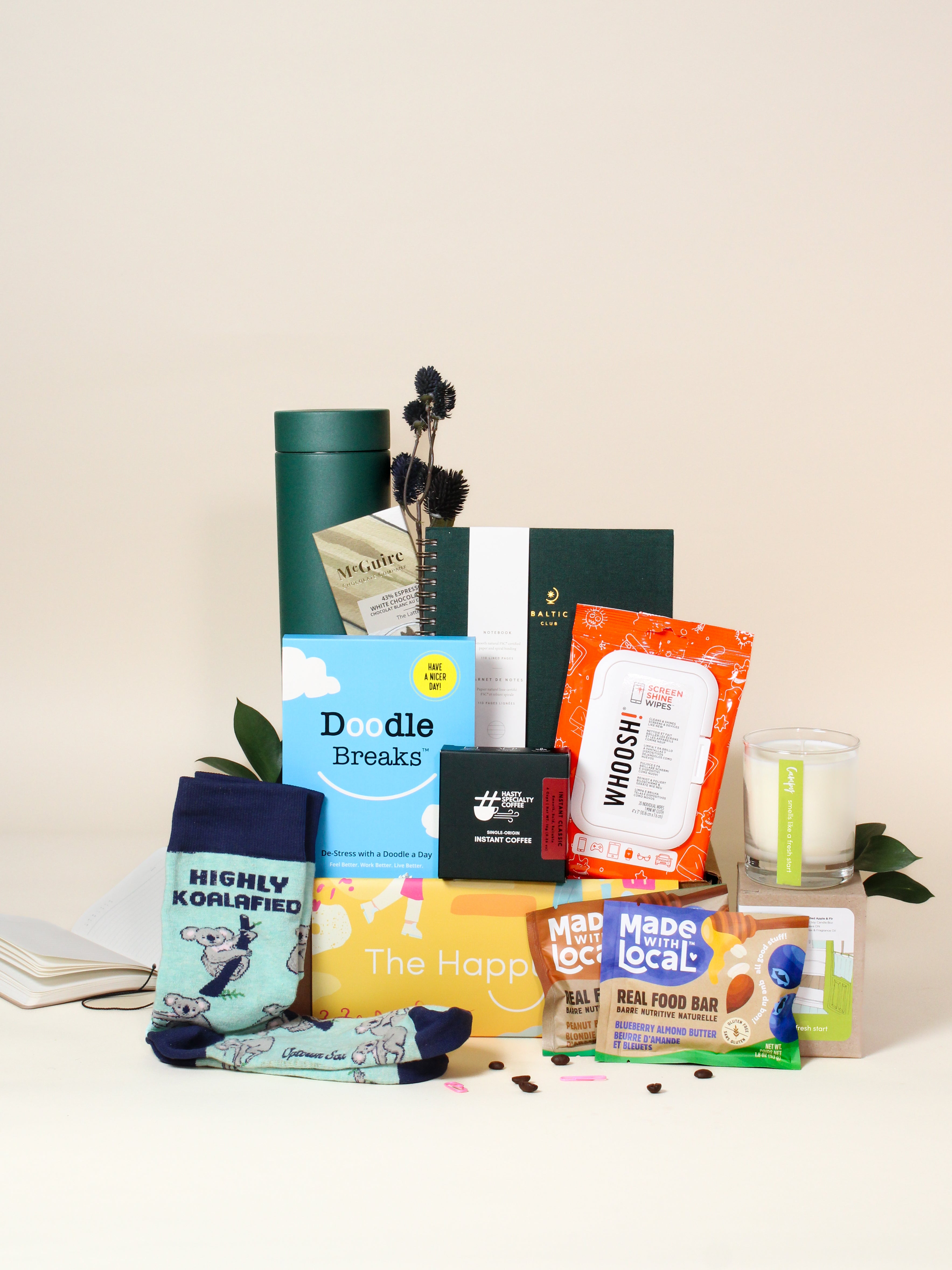 new employee gift box canada with workplace essentials and Canadian treats
