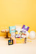 birthday gift box canada with cake mix, games, candles, and self-care treats