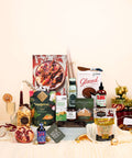 Holiday Table gift box with cookbook, soup mix, balsamic dressing, tapered candles and conversation cards from Canadian small businesses